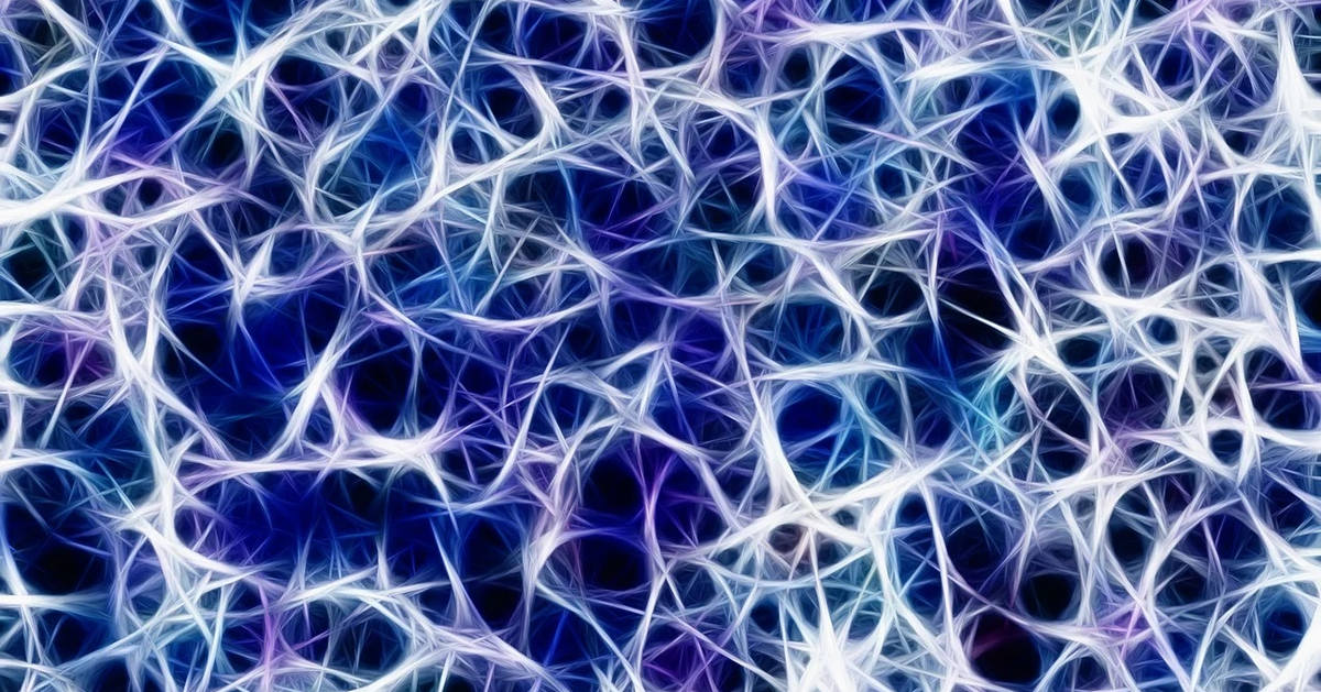 [fond bleu parcouru de sorte de ligne et de synapses]