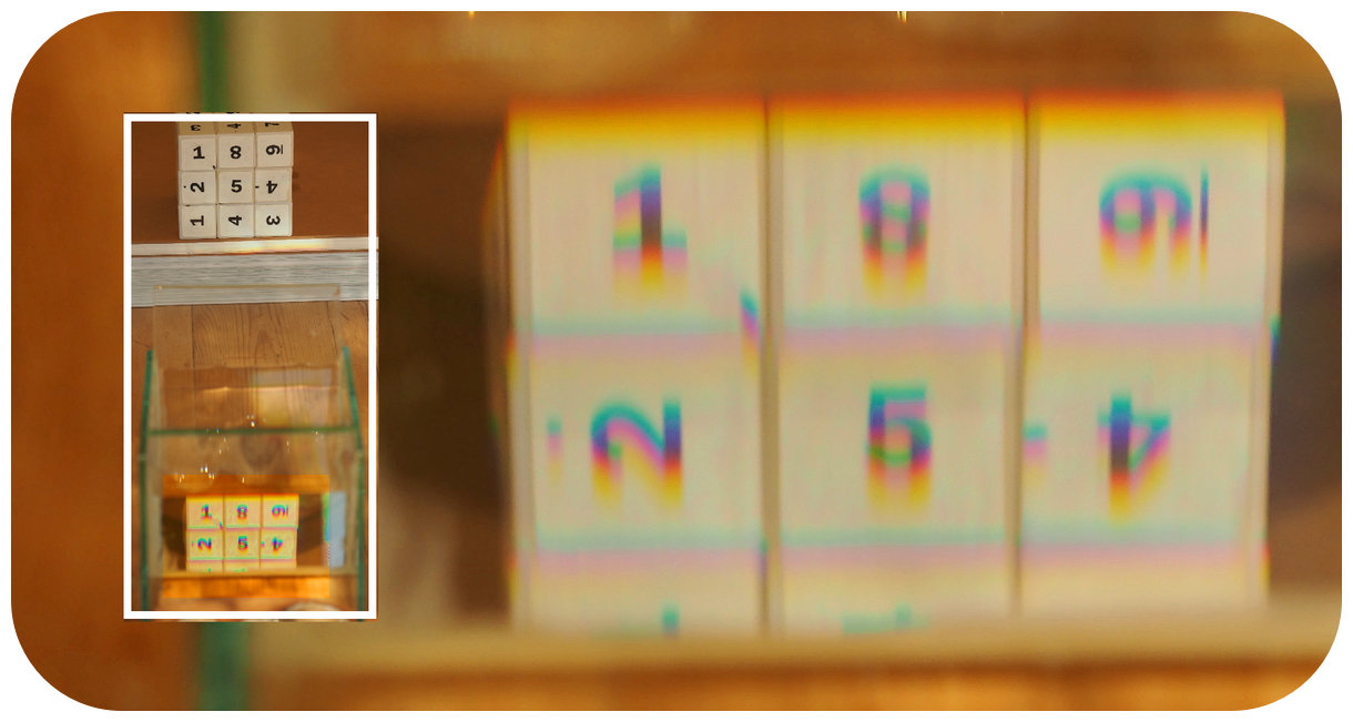 les couleurs spectrales vues via un prisme bricolé maison